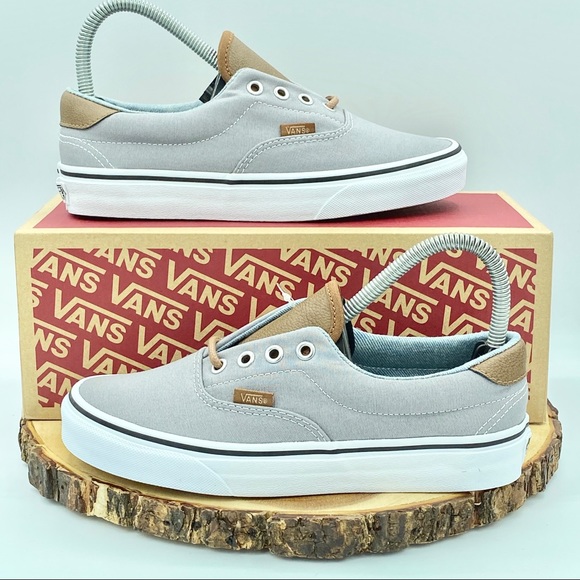 Vans Shoes - VANS ERA 59 Canvas & Leather Frost Gray/Acid Denim